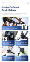TELESIN Clip De Ciclismo Para Motocicleta Con Liberación Rápida Magia Del Brazo 360° Aluminio Super Abrazadera Para Cámara GoPro Acción De Cámara De Acción - details 7