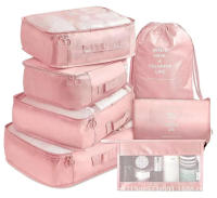 Set De 7 Bolsas Plegables Para Viaje Organizador De Almacenamiento Cubo De Ropa Y Zapatos Para Maleta Estándar Material De Poliéster - details 3