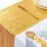 Mantelizquierdo De Lentejuelas Dorado Para Fiestas Y Bodas Linterna De Tela Plateada Para Mesas Largas Medio Otoño - details 0