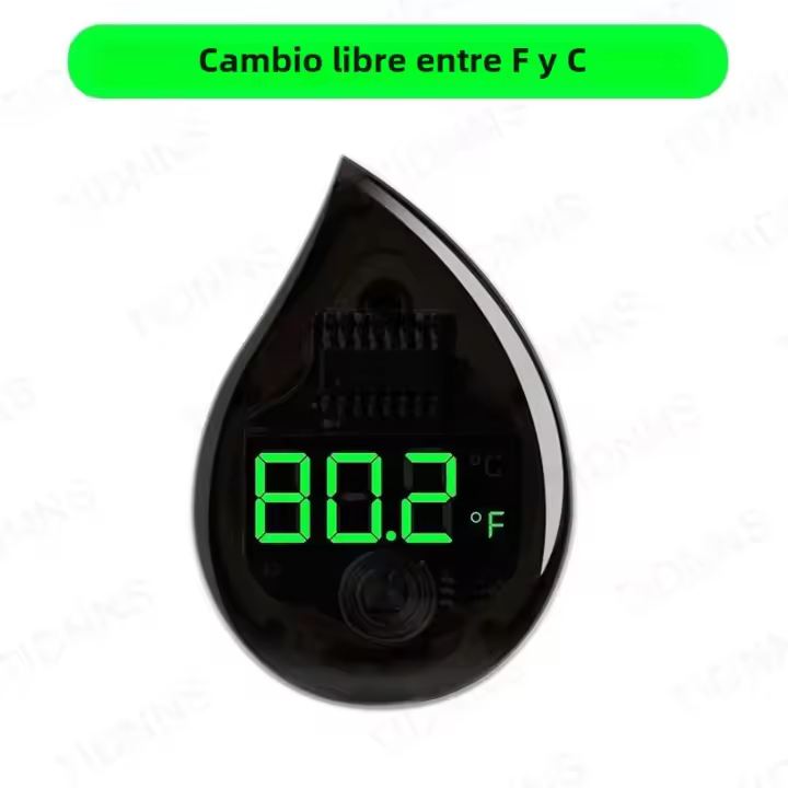 Termómetro Digital Para Acuario Autoadhesivo LCD Mini Para Tanque De Peces Con Cambio Automático De Escala ℃/℉ Rango 0-90℃ - 1