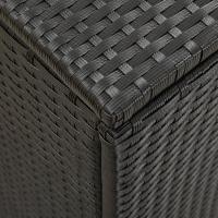 vidaXL Caja de almacenaje de jardín ratán sintético negro 200x50x60 cm - details 6