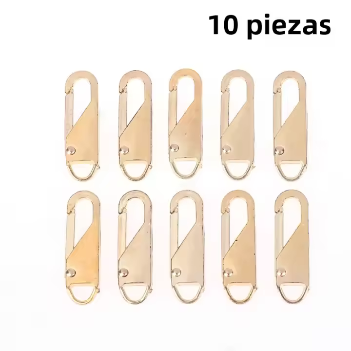 Kit De Repuesto Para Cremalleras Universales Desmontables 10Pcs Cabeza De Cremallera Para Bricolaje En Bolsos Ropa Maletas - 1
