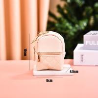 Mini Monedero De Cuero PU Para Mujer Y Niñas Con Cierre De Cremallera Y Llavero Portátil Colgante De Billetera Pequeña En 4 Colores - details 1