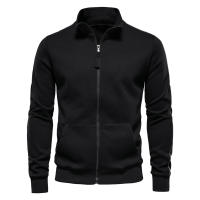 Suéter de manga larga con cremallera y cuello levantado para hombre, cárdigan informal deportivo versátil con contraste de Color, novedad de otoño e invierno de 2024 - details 7