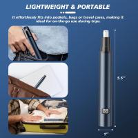 Rechargeable Nose Hair Trimmer - High Quality Metal Alloy Electric Clipper for Removing Nose and Ear Hair, kit de aseo corporal IPX7 impermeable doble borde cuchillas - details 5