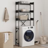 vidaXL Estantería Lavadora Armario Estantes Baño Madera Ingeniería Color Gris sonoma,  Roble ahumado,  Marrón roble y mas - details 4
