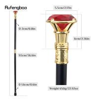 Bastón De Moda Rojo Diamante Dorado 93cm Punta De Goma Elegante Cosplay Para Caballeros Accesorio Decorativo Para Caminar - details 2