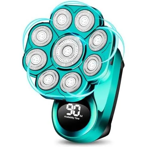 Nueva máquina eléctrica para cabeza calva LK-9370, afeitadora de nueve hojas, cortadora de pelo para cabeza calva, afeitadora. - 1