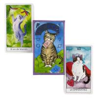 Cartas De Tarot De Gato Lindo Edición De Vistas En Inglés 78 Piezas Juego De Diversión Y Divination Borad Juego De Cartas De Mesa - details 5
