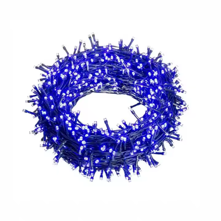 Lola Home Luces de Navidad de 8 Funciones con 100 Luces led Blancas y Azules para Interior y Exterior de 5 Metros - 1
