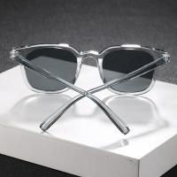 Gafas De Sol Cuadradas De Moda Para Hombre Marco De Plástico Transparente Gris Estilo Callejero Cool Accesorios De Vida Diaria Para Al Aire Libre - details 3