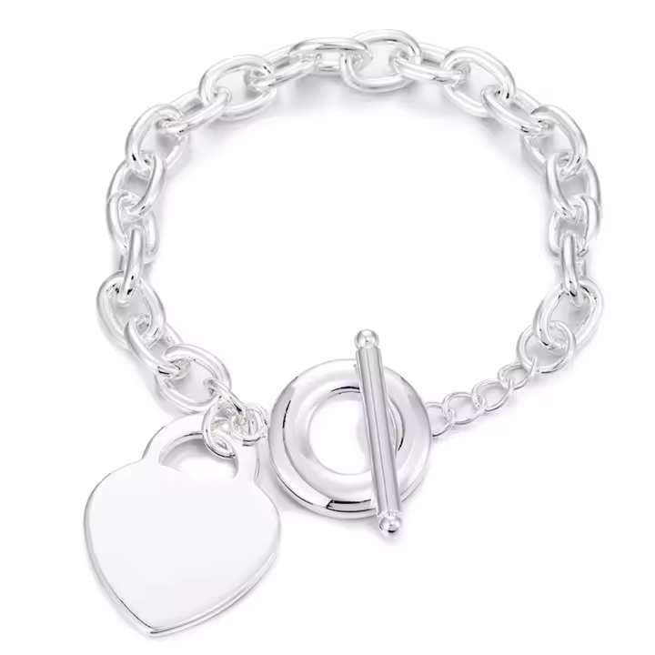 Sterg Sier Heart - Pulsera de cadena para mujer - 1