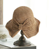 Sombrero De Paja Collapsible Para Mujer Sombrilla De Verano Con Lazo Ancho Sombrero De Paja Panama De Gran Amano Para Playa Protección Solar - details 5