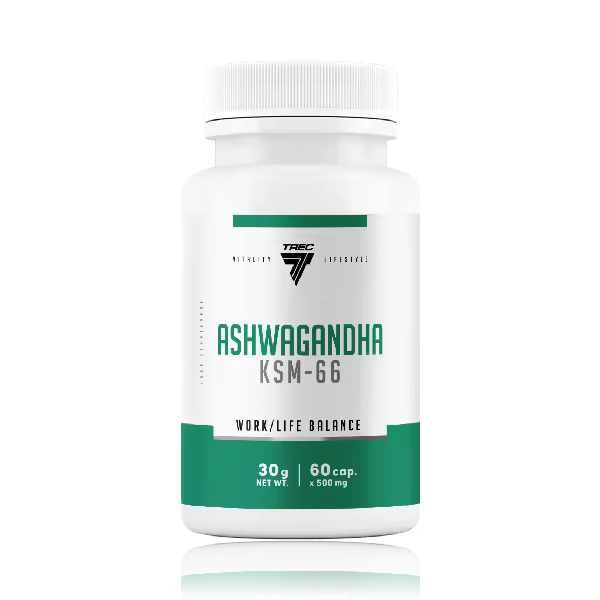 Ashwagandha KSM-66  60 Cápsulas  Reducción de Estrés y Ansiedad  Mejora el Rendimiento Físico  TREC NUTRITION - 1