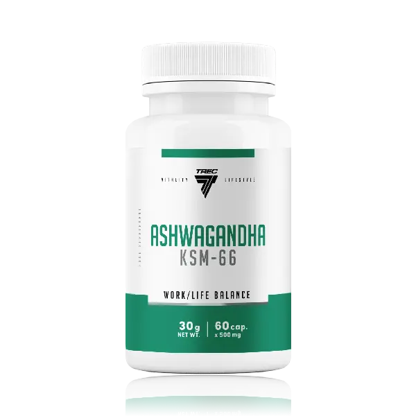Ashwagandha KSM-66  60 Cápsulas  Reducción de Estrés y Ansiedad  Mejora el Rendimiento Físico  TREC NUTRITION - 1