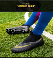 Zapatos De Fútbol Profesionales Para Hombres Ultraligeros Deporte De Entrenamiento Cleats De Fútbol Blanco Negro Talla True Fit Material Superior PU Suela De TPR - details 8
