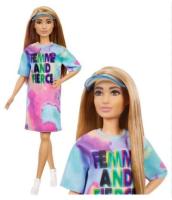 Barbie Fashionista Muñeca morena con vestido teñido tie dye Mattel GRB51 - details 2