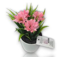 Maceta Margaritas Rosadas Artificiales - 16cm - Karawan. - details 2