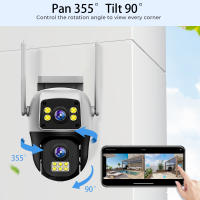 Cámara IP 4K 8MP Doble Lente Exterior Impermeable 360° Detección Humana Vigilancia De Video Seguridad CCTV Protección PTZ Cámara 4G - details 3
