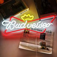 Budweiser Neón Sign LED Colorido Montaje En Pared Ideal Para Fiestas De Cerveza Festivales Cumpleaños Y Decoración Del Hogar - details 3