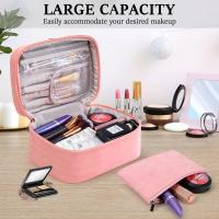 Bolsa de maquillaje para Mujeres, Bolsa de artículos de viaje, bolsas de Cosméticos grandes impermeables, Bolsa organizadora de maquillaje, juego portátil - details 1