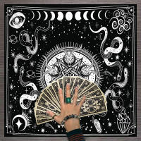 Mantel De Taro Con Doce Constelaciones Y Cielo Estrellado 1pc Decoración De Juego De Tarot Estilo Moderno Poliéster 100% - details 38