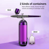 Kit De Pistoleta Aire Airebrush Para Uñas Con Compresor Portátil Pintura De Uñas Y Artesanías Herramienta De Belleza Multifuncional Recargable Metal - details 5
