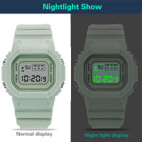 Reloj Digital LED Para Hombres Y Mujeres Resistente Al Choque Reloj Deportivo Impermeable Con Correa De Silicona Estilo Simple - details 4