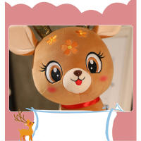 Muñeco De Peluche Navideño De Cielo Estrellado Reindeer Suave Almohada Bonito Y Lindo Relleno De Algodón PP Adecuado Para 14+ Años - details 3