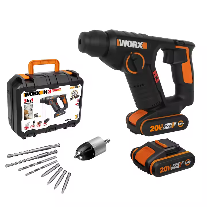 Worx WX394.6 H3 Marti/Taladro/Atorn 20V 2Ah 2 baterías - 1