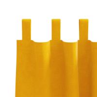 Cortinas Opacas vidaXL con Lazos de Colgar 2 pcs Amarillo Mostaza Terciopelo - details 4