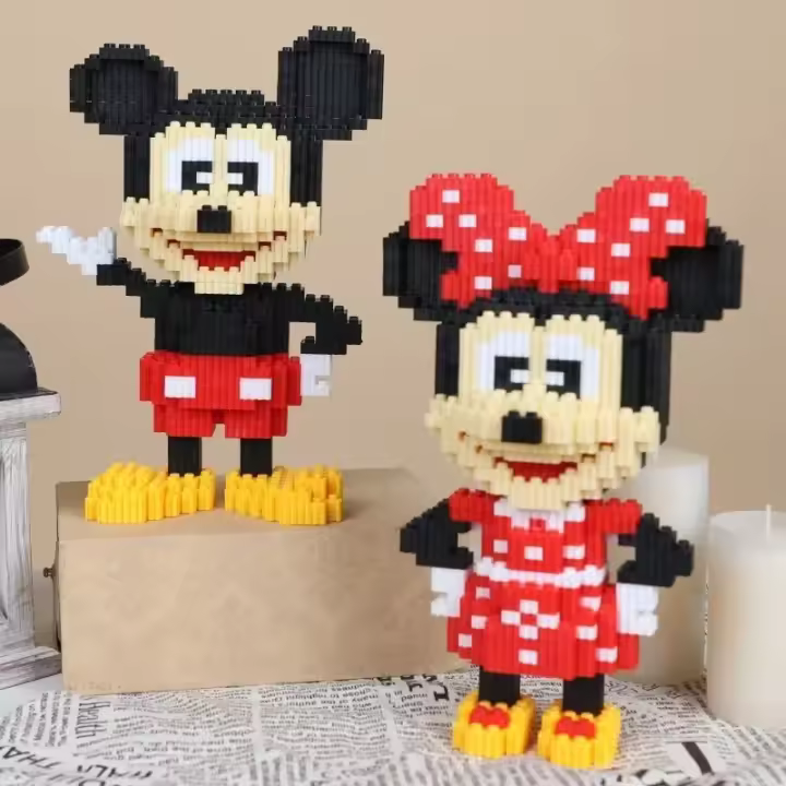 Bloques De Diamante Mini Kawaii Mickey Y Minnie Mouse Para Niños Juguete De Artesanía Decorativo Y Educativo Para La Edad Adulta - 1