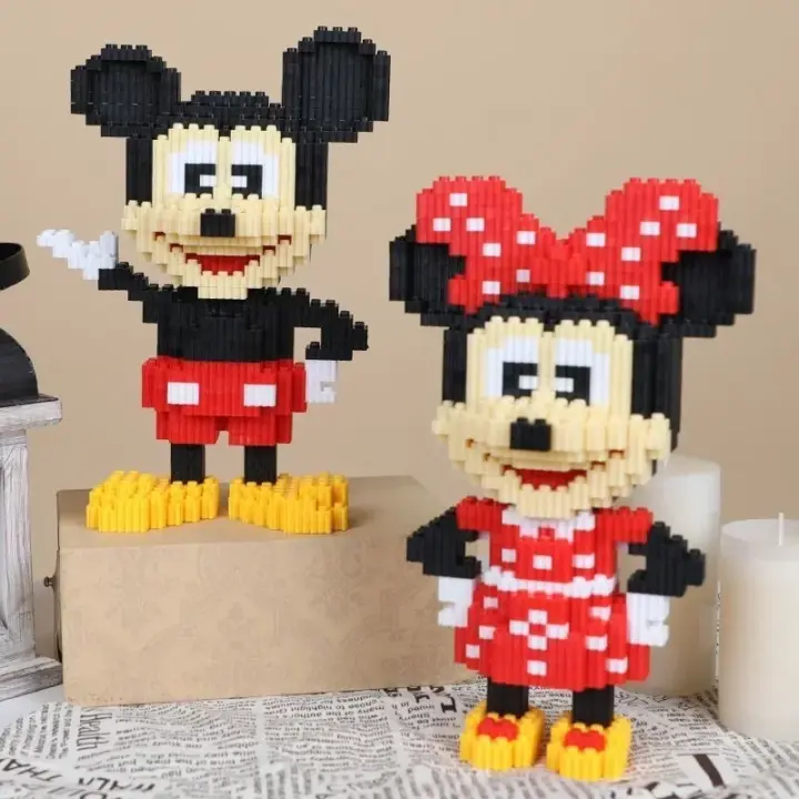 Bloques De Diamante Mini Kawaii Mickey Y Minnie Mouse Para Niños Juguete De Artesanía Decorativo Y Educativo Para La Edad Adulta - 1