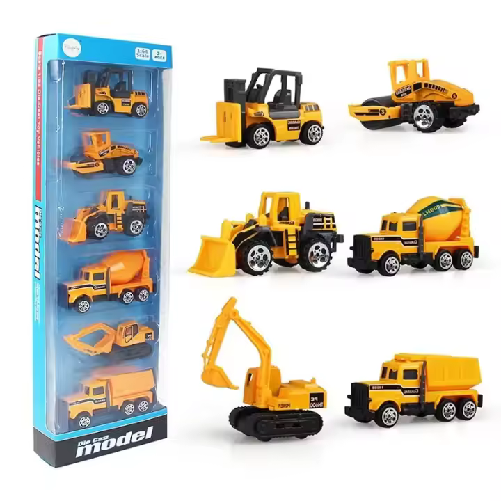 Camiones De Ingeniería De 12 En 1 Miniatura De Aleación Vehículo De Construcción Para Niños Juguetes De Cargador Y Excavadora Regalo Para Niños De 4 a 6 Años - 1