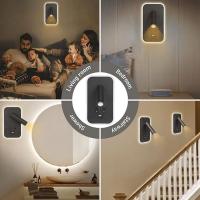 Lámpara De Pared LED Minimalista Con Encendido USB Y Control Dual Cabeza Giratoria 330° Para Iluminación Interior De Camas Pasillos - details 5