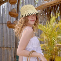 Sombrero de Paja de Verano para Mujer con Protección UV, Ajustable y Plegable, Ideal para Playa y Viajes – Disponible en Negro, Verde, Beige, Gris, Rojo y Khaki - details 4