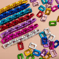 20pcs Cuentas De Acrylico Metálico Para Hacer Pulseras Collares Y Aretes Colorido Ovalado 21x28mm Accesorios De Joyería DIY - details 2