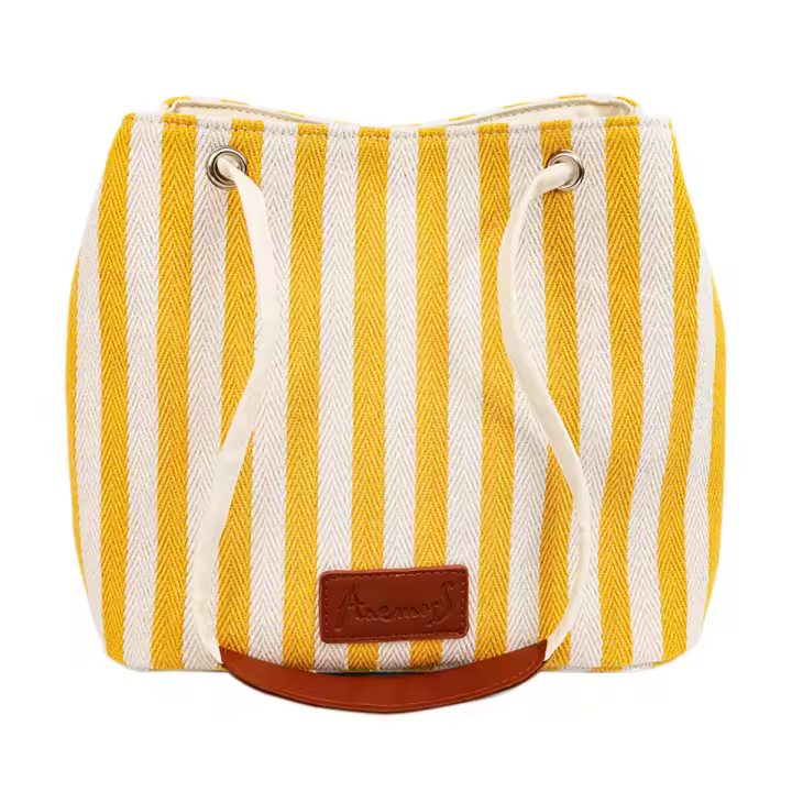 Anemoss Bolso Bandolera Mujer de Tela Color Amarillo 23,5x12x22 cm - 1