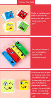 Cubo Mágico De Madera Para Niños Juego Interactivo De Expresiones Faciales Con Cambios De Cara Para 4 Jugadores Bloques De Construcción Educativos - details 5