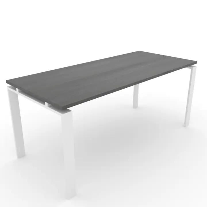 Mesa Escritorio OFICIT Gris Grafito | Clásica para Estudio y Trabajo | Estructura Metálica - 1