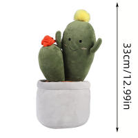 Almohada De Peluche Suave Y Divertida De Jardín Cactus Con Plantas Creativas De Algodón Y Relleno De Poliéster Regalo De Cumpleaños Ideal - details 1