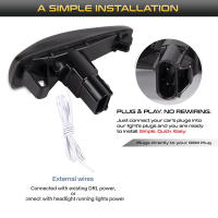 Lámpara De Señal Dinámica Amarilla Y Luz De Señal Para Mitsubishi Lancer Evolution Evo X Outlander Sport RVR ASX Blanco DRL Faros De Parqueado - details 2