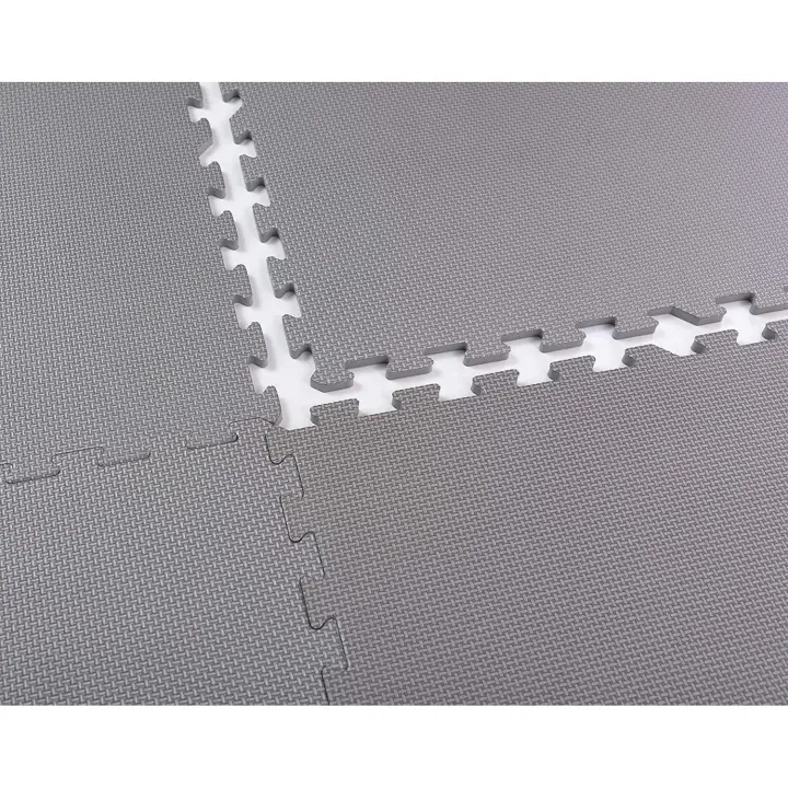 PERPETUAL Esterilla Puzzle Gimnasio Protector Suelo Acolchado (6 piezas-60x60x1cm) Garaje Piscina Exterior Camping Alfombrilla Protector Alfombra Tapiz Goma EVA Caucho Colchoneta Pesas Base Desmontable - 1