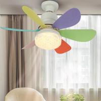 Ventilador de techo con luz, 30 W, 20 pulgadas, LED, para interiores, blanco, moderno, empotrado, luz de 3 colores, 6 aspas, ideal para oficinas, dormitorios y cocinas., 420 x 205 mm - details 4