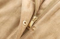 Chaqueta Casual Para Mujer ZBZA Marrón Vintage Con Pochetes Y Cuello En V Simple Breasted De Manga Larga Outerwear Slim Para Primavera Y Otoño - details 24