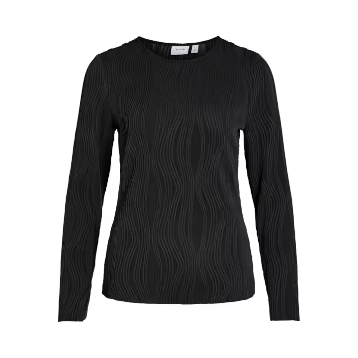 VINIRA O-NECK L/S TOP/TB Black Beauty - 1