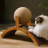 Juguete Interactivo Para Gatos Placa De Rasguñado Vertical Con Diseño De Bolas Resistente Al Desgaste Y No Desprendible Juguetes Para Mascotas Estables Para El Hogar - details 11