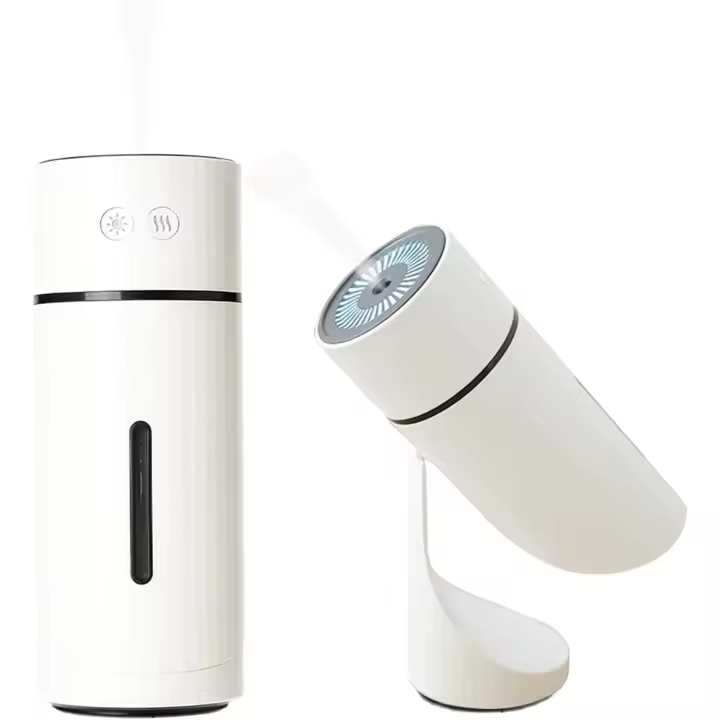 Humididiador, 260Ml, Nano Niebla FINA, rotación de 90 Grados, 2 Modos de Niebla, humidificador de aire de coche with 3 Colores LED cambiantes, Para La Habitación del bebé, Oficina en Casa Blanca - 1