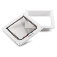 Puerta Para Gatos Con Cerradura De Seguridad En 4 Direcciones ABS Plástico Puerta De Seguridad Para Perros Y Gatos Pequeños Kit De Puerta Para Mascotas - details 9