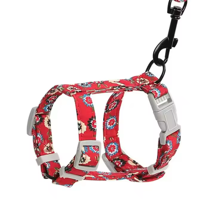 Juego De Arnes Para Gatos Y Perros Con Correa Larga Y Fijación En El Pecho Accesorios Para Mascotas Material De Algodón - 1
